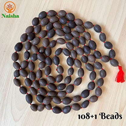 NAISHA ( Pack of 3 Tulsi Japa Mala, Kamal Gatta Mala (Lotus Seeds) & Original Vaijanti Mala White Bead 108+1 Beads