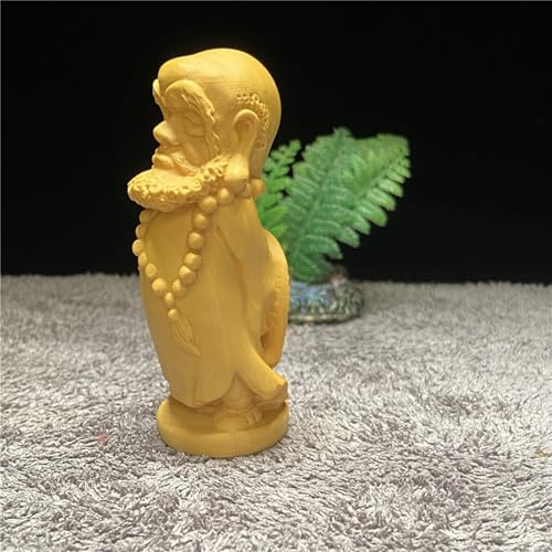 Antique Buddha Statue, Wooden Statue, Decoration, Zen Meditation, Wooden Sculpture Decoration, Living Room Spa or Yoga Room Centerpiece, Book, Living Room, Bedroom Decor