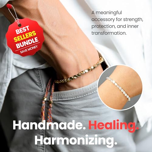 Buddha & Karma Tibetan Copper Beads Bracelet – Handmade Energy Healing for Strength, Balance & Protection – Adjustable Spiritual for Men & Women - color: Best Seller Bundle