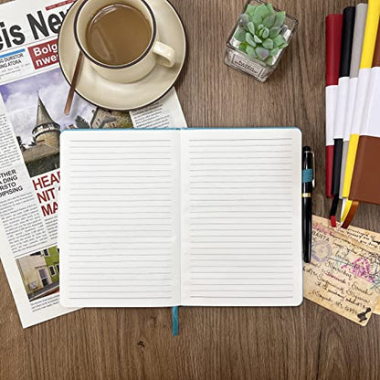 Notebook Journal, College Ruled Notebook Lined A5 160 Pages,Hard Cover Journals for Writing, Notebooks for Work Office School Women Men,5.7 inches x 8.4 inches(Mint Green) - color: Mine Green