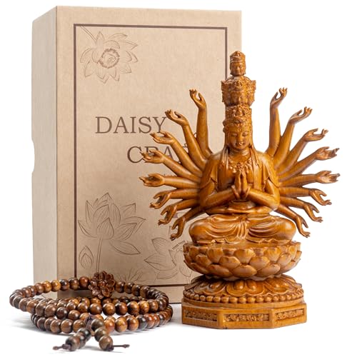 Thousand Hands Guan Yin Buddha Statue – Kuan Yin Quan Yin Sculpture for Feng Shui, Meditation, and Spiritual Decor, Zen Gift for Home & Altar Decoration