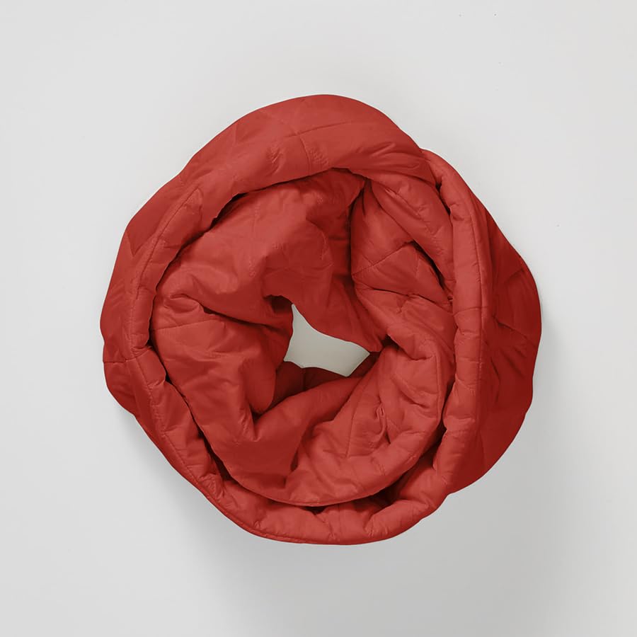 PYVOT Weighted Infinity Scarf, 3 lb Sensory Shoulder Wrap for Everyday Comfort - color: Brick