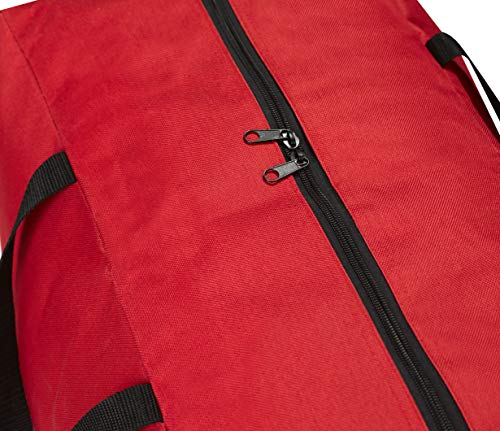 ProPik Holiday Ornaments Accessories Storage Bag Tear-proof Polyester Material 15” X 9.8” X 18.1” With Handles And Full Length Zipper (Red) - color: Red