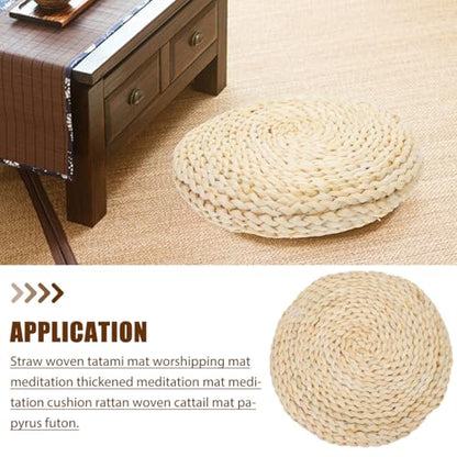 Handmade Corn Bran Meditation Mat Comfortable Decorative Yoga Cushion for Home for Sitting and Relaxation with Silk Cotton Filling