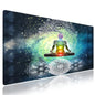 Extra Large Gaming & Office Mouse Pad (31.5" x 11.8") – Yoga Mandala Design Zen Meditation Hippie Style with Sign Chakra Art, Premium Anti-Slip XXL Desk Mat with Durable Stitched Edges - color: Design WKLXD039