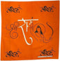 Lord Ram Pooja Cloth Cotton 20 Inch Bhagwa Orange Rumal Pack of 12 Hindu Prayer Cloth for Mandir Havan Altar Cover