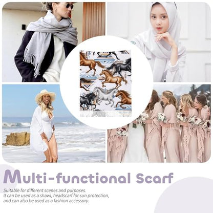 Ladies Warm Autumn Scarf Pashmina Wraps Shawl Winter Cozy - color: Picture (374)