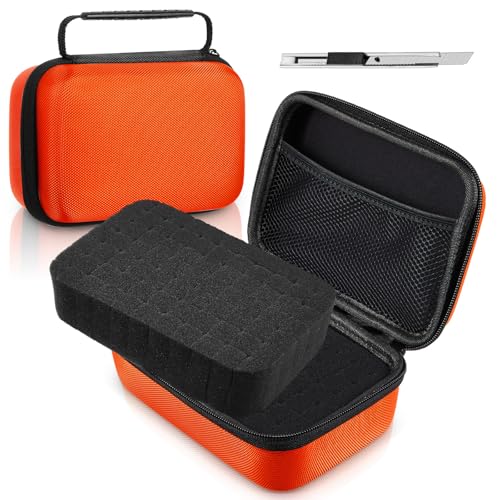 EVA Hard Case with Customizable Foam 13.5 x 9.8 x 5.5 Inchprotective EVA Carrying Case Shockproof Outdoor for Camera, Digital Products, Electronic Instruments with Knife, Orange - color: Orange, size: 13.5 x 9.8 x 5.5 inch