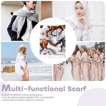 Ladies Warm Autumn Scarf Pashmina Wraps Shawl Winter Cozy - color: Picture (375)