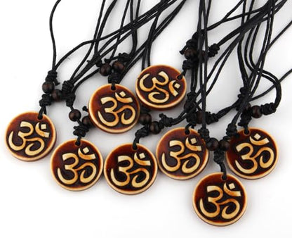 Om Necklace for Men Women,Yoga Charm Aum Ohm Sanskrit Amulet Symbol Pendant Necklace