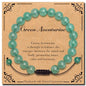 BONNY BOXX Braided Genuine Bracelet, Elegant Handcrafted Natural Gemstone Crystal Bracelet Healing Power Energy Inspirational Gifts with Card for Unisex - color: Green Aventurine, size: 8MM