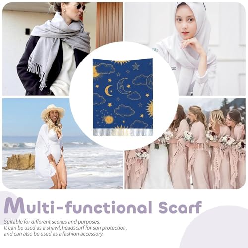Ladies Warm Autumn Scarf Pashmina Wraps Shawl Winter Cozy - color: Picture (366)