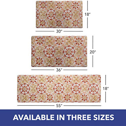 SoHome Cozy Living Anti Fatigue Mat Kitchen Mat Non Slip Stain Resistant Easy Clean 1/2 Inch Thick Kitchen Floor Mats, Turkish Spice 18" x 30" - color: Spice, size: 30"L x 17.5"W x 0.5"Th