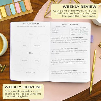 Clever Fox Gratitude Journal – Happiness, Positivity & Affirmation Daily Journal – Inspirational Daily Notebook – 3 Months, A5 (Lavender) - color: Lavender, size: A5 (5.8″ x 8.3″)