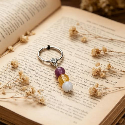 Healing Crystal Keychain Gift for New Beginnings Calming Anxiety Luck Protection Natural Gemstone Keychain for Women - color: For Your Exams