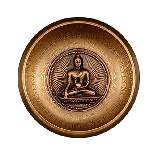 Copper Bowl Pure Copper Tibetan Singing Bowl Singing Bowl Buddha Sound Bowl Yoga Meditation Sound Bowl Ornament for Relaxation Healing Prayer Bowl,B-S