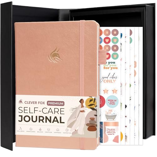 Clever Fox Self-Care Journal Premium – Daily Gratitude & Mental Health Notebook for Women – Reflection & Personal Development Journal (Rose Gold) - color: Rose Gold
