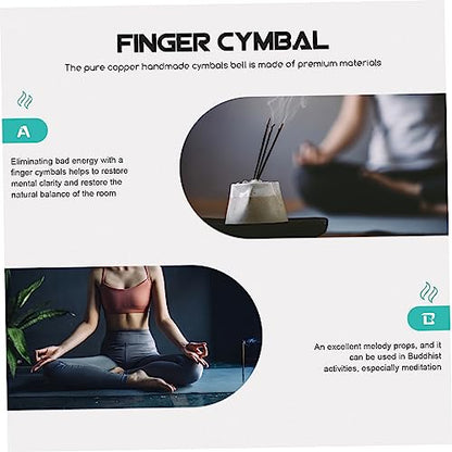 SECFOU Yoga Meditation Bell Pure Copper Handmade Cymbal Sturdy and Design Harmonic Tones for Relaxation