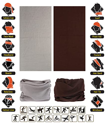 Headband Neck Gaiter Head Wrap Headwear Face Mask Magic Scarf Bandana for Men and Women - color: 9pc.solid Color Series.3