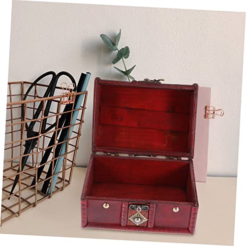 LIFKOME Retro Style Wooden Storage Box Large Capacity Sturdy Jewelry Coins and Office Supplies