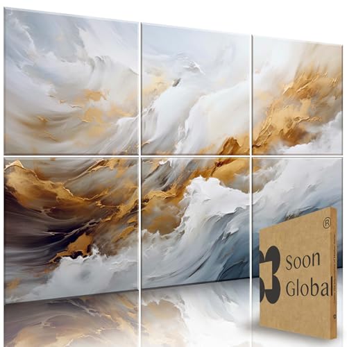 Soon Global Acoustical Wall Panels, 72 X 48 Inches Art Acoustic Panels, Decorative Acoustic Panels, Acoustic Wall Panels, Sound Absorbing Wall Art, Whispers of Serenity - color: Whispers of Serenity, size: 72 X 48 Inches