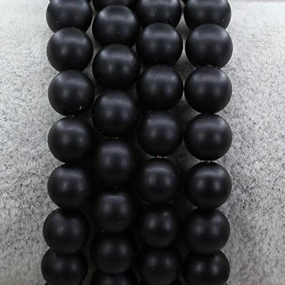 Keleny Gem Semi Precious Gemstones 8mm Natural Quartzite Stone Round Beads Crystal Stretch Bracelet 7 Inch Unisex - color: Black,Purple