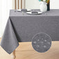 Rectangle Tablecloth Linen Textured Waterproof & Stain Resistant Table Cloth Wrinkle Free Decorative Fabric Farmhouse Table Cover for Dining/Party/Buffet/Wedding, 52 x 70 Inch, Dark Grey
