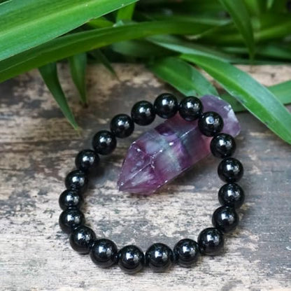 Single-pack of pure gemstone bracelets… - color: Black-Tourmaline-10MM