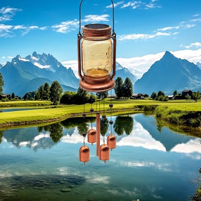2 Pack Solar Wind Chimes for Outside, for Mom Women Grandma,Solar Mason Jar Wind Chime Light Unique Hanging Wind Chimes Outdoor,IP65 Waterproof, Yard Garden Terrace Courtyard - size: 2 pack-Mason jar wind chime