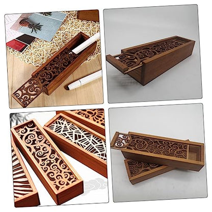Decorative Wooden Storage Box Lid Rustic Hollow Design for Jewelry Keepsakes and Souvenirs Compact and Lightweight Wooden Box for Home Decor and Organization