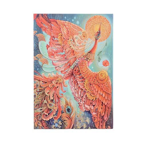 Firebird Midi Unlined Hardcover Journal, 144pg, 120GSM by Paperblanks (Birds of Happiness): Firebird Birds of Happiness Midi Unlined Hardcover