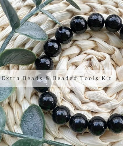 Single-pack of pure gemstone bracelets… - color: 12MM Black Tourmaline