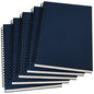 YUREE A5 Spiral Notebook Lined, 100gsm Thick Paper & Hard Kraft Cover, 60 Sheets (120 Pages), 8.35" x 5.9", Blue, 5 Pack - color: Blue Hardcover-Lined