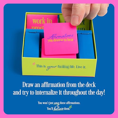 Affirmations You Deserve to Hear by Relatable – Graduation Gifts, Bold Daily Affirmation Cards for Women, Perfect Self Care Gifts, Birthday Gifts,& Motivational Cards for Friends – 100 Cards
