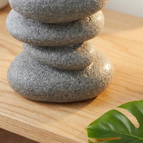 DECHOUS Japanese Zen Stacked Rocks Decor Faux Zen Garden Stone Sculpture for Garden, Meditation, Indoor Outdoor Small Rock Figurines