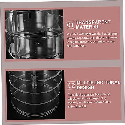 COLLBATH 2pcs Rotatable Multi Cord Organizer Boxes for Efficient Jewelry Storage and Quick Access Sturdy and Lightweight Design