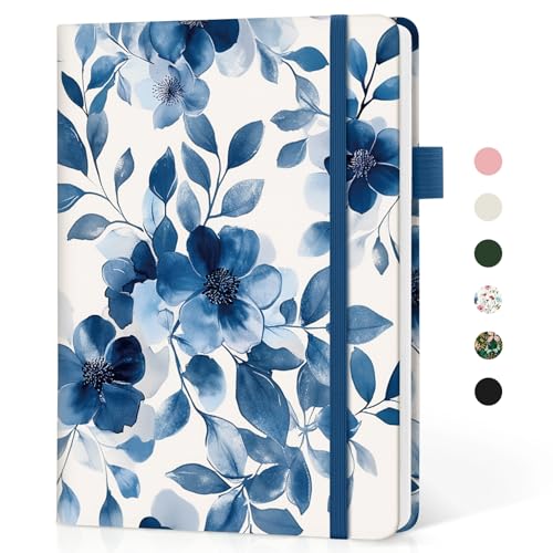 Blank Journal Notebook for Women & Men, Hardcover Leather Journal for Writing, Sketch Book, A5 Plain Paper Notebook for Drawing & Sketching, , Perfect for Office School Home Supplies, Watercolor Petal - color: M-Watercolor Petal, style: D - Blank