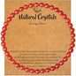 MAIBAOTA Healing Crystal Bracelet for Women Men, 8/4 mm Natural Stone Beaded Bracelets, Jewelry Birthday Gifts, Round Gemstones Stretch Bracelets - color: Red-Carnelian, size: 4 mm