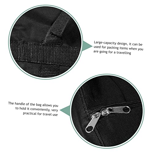 Large Capacity Clothes Storage Bag Tote Bag for Travel Moving House Packing Bag - color: Black