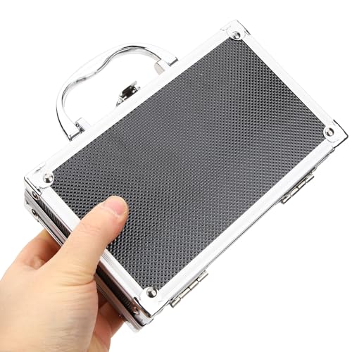 Aluminum Hard Case Briefcase, Portable File Organizer Storage Box for Test Instruments Cameras Tools Parts and Accessories