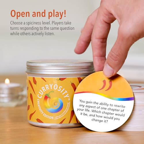 Creativity Edition – 120 Creative Thinking & Self-Discovery Cards | Brainstorming & Conversation Game for Teams, Writers & Artists | Idea Generation Tool with 3 Spice Levels - style: Creativity