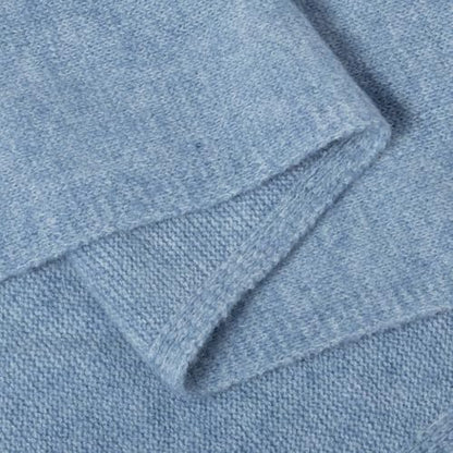 RIIQIICHY Shawl Wrap Women Pashmina Triangle Cape Knit Sweater Scarf for Fall Winter Fashion Accessory - color: Blue