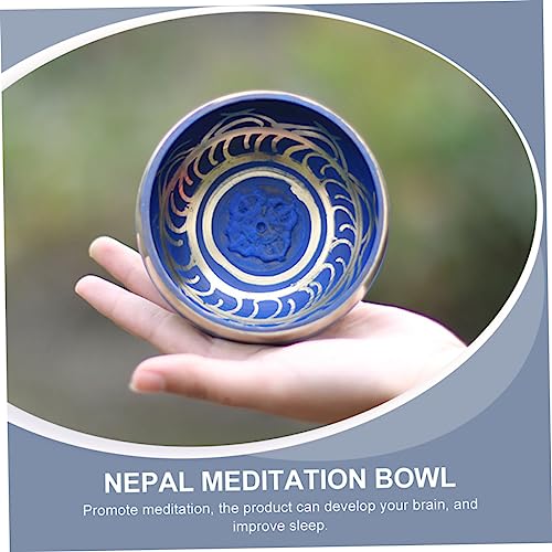 HEMOTON Handcrafted Tibetan Singing Bowl Set for Meditation and Yoga with Cushion and Mallet Calming Sound for Mindfulness and Chakra Healing