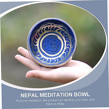 HEMOTON Handcrafted Tibetan Singing Bowl Set for Meditation and Yoga with Cushion and Mallet Calming Sound for Mindfulness and Chakra Healing