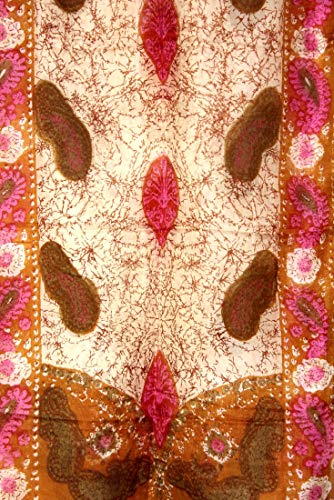 Large Silk Scarf Wrap Yoga Meditation 100% Soft Paisley Printed Boho nyc Bohemian Yoga Long Scarf Indian Ethnic Lightweight for Women 4855