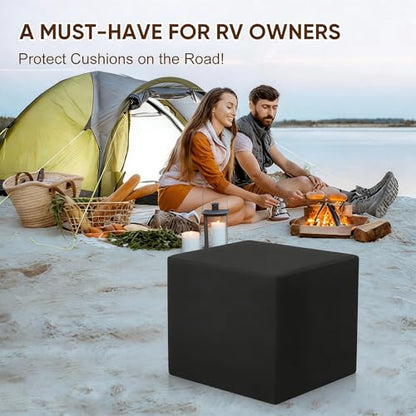 Outdoor Patio Cushion Storage Bag -Waterproof Large Patio Furniture Cushion Organizer Storage Bag with Handle and Zipper, 32" L x32 W x 24" H Big Foldable Duffle Cover - size: 32"L x 32"W x 24"H