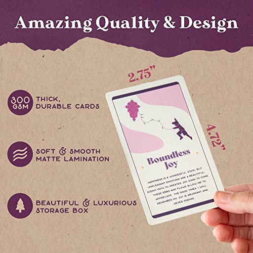 PURPLE CANYON Daily Affirmation Cards for Women and Men | Positive Affirmations for Mindfulness, Meditation, and Inspiration | Beautiful 52 Card Deck - style: Affirmation Cards