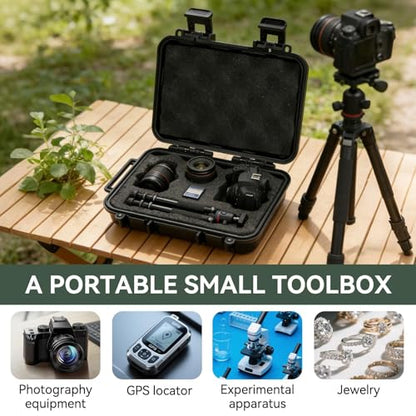 Outdoor Case, Water Proof Dry Box Shockproof and Pressureproof Sealed Storage Tool Organizer Electronic Devices Carry Protector for Camping Hiking