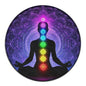 Modern Round Area Rug, Non-Slip Machine Washable Kitchen Office Circle Rug, Room Sofa Yoga Soft Round Carpet Compatible with Seven Chakra Yoga Meditation Lotus Purple Mandala 24inch(60cm) - color: Color700, size: 24inch(60cm)