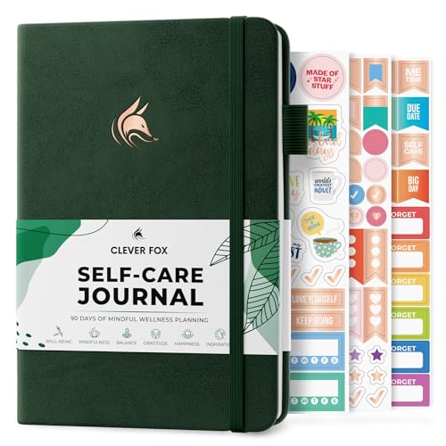 Clever Fox Self-Care Journal – Wellness & Daily Reflection Notebook – Mental Health & Personal Development Journal – Self-Care, Meditation & Mood Journal for Women & Men – A5 Size (Forest Green) - color: Forest Green, size: A5 (5.8'' x 8.3'')